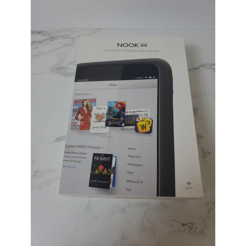 Barnes & Noble Nook HD BNTV400 8GB Tab eReader w cord powers up but won't charge